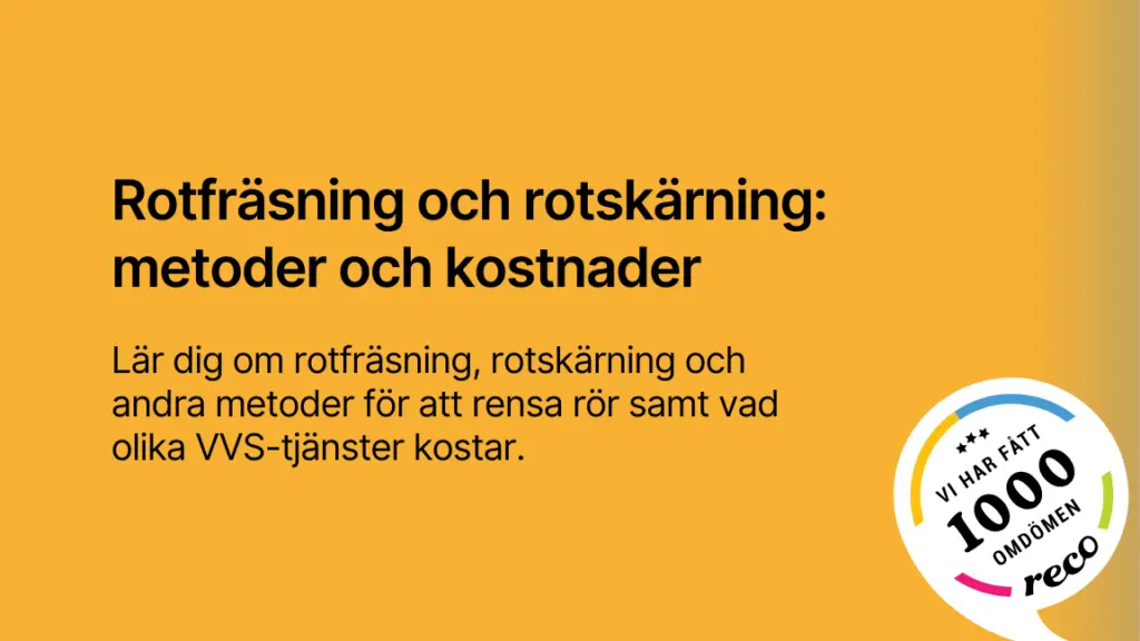 Rotfrasning och rotskarning metoder och kostnader