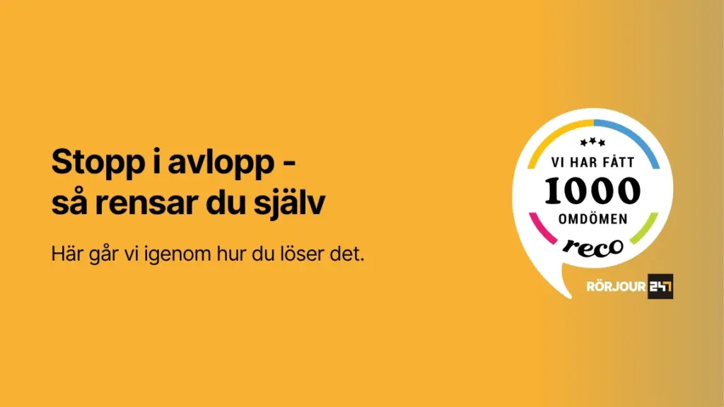 Stopp i avlopp sa rensar du sjalv