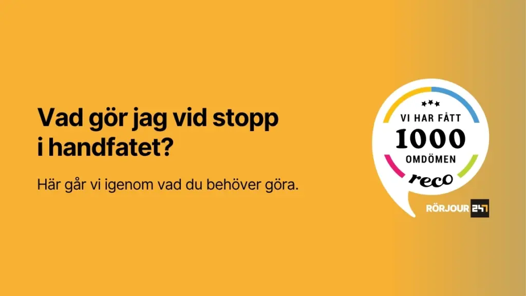 Vad gor jag vid stopp i handfatet