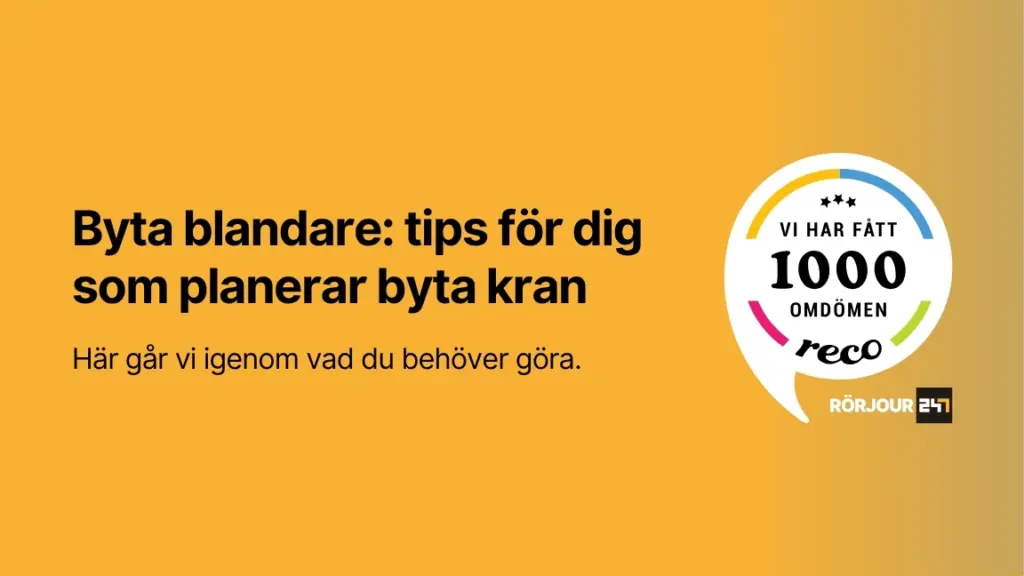 Byta blandare tips for dig som planerar byta kran