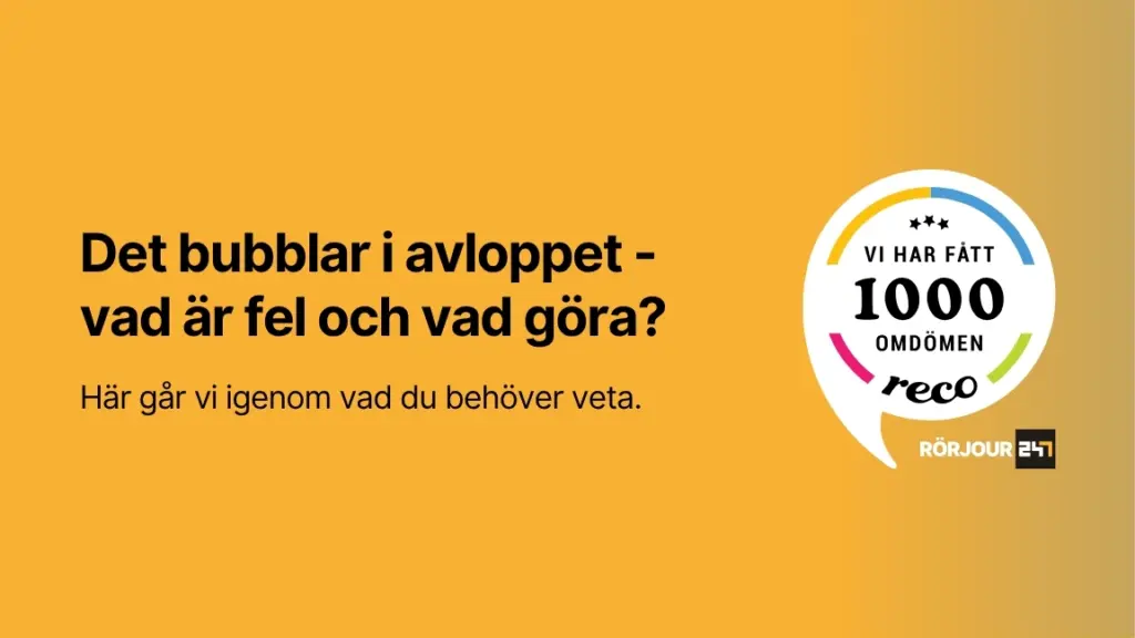 Det bubblar i avloppet vad ar fel och vad gora