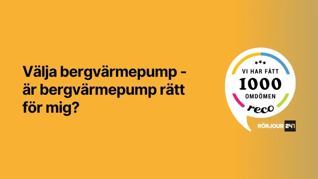 Valja bergvarmepump ar bergvarmepump for mig