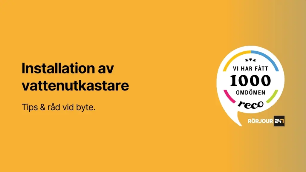 Installation av vattenutkastare