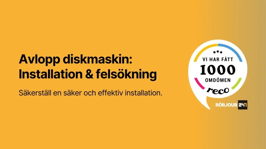Avlopp diskmaskin Installation och felsokning