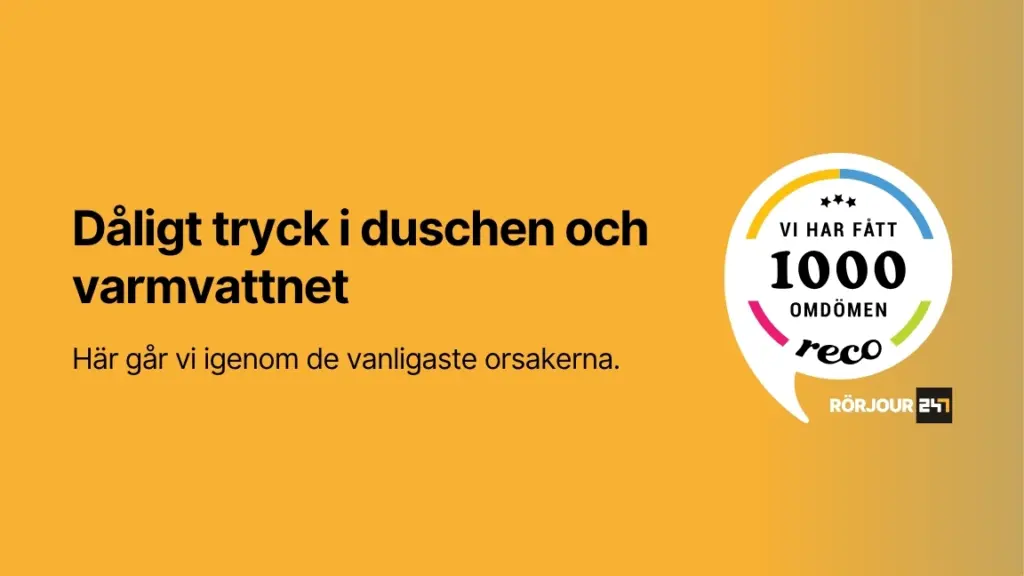 Daligt tryck i duschen och varmvattnet