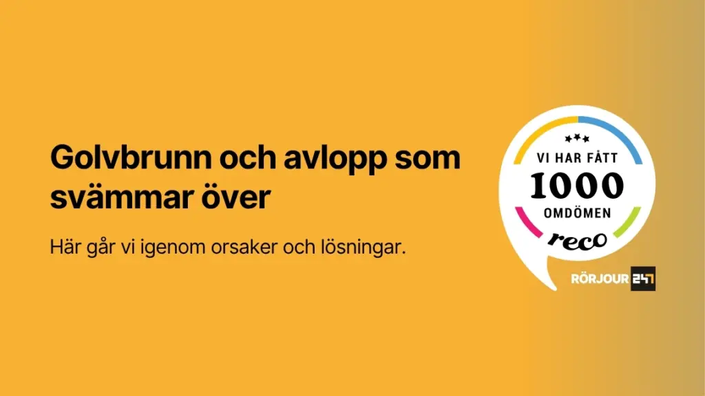 Golvbrunn och avlopp som svammar over