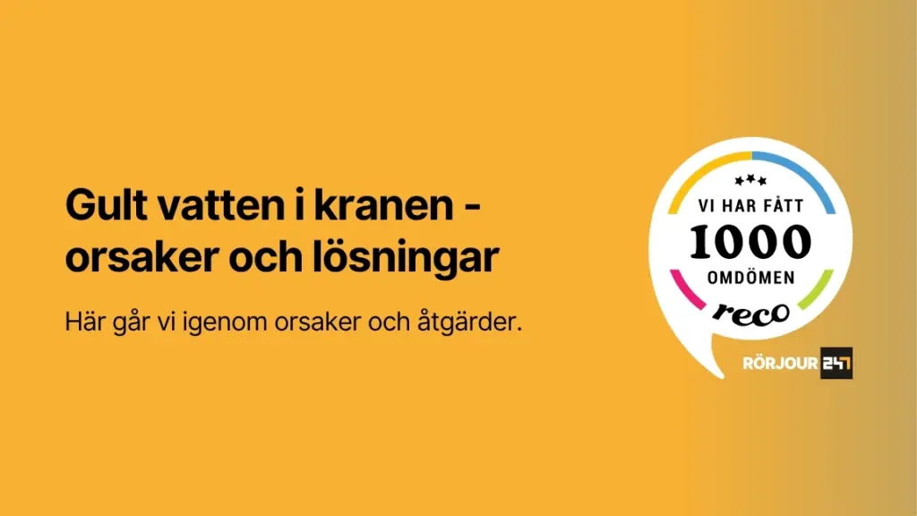 Gult vatten i kranen orsaker och losningar