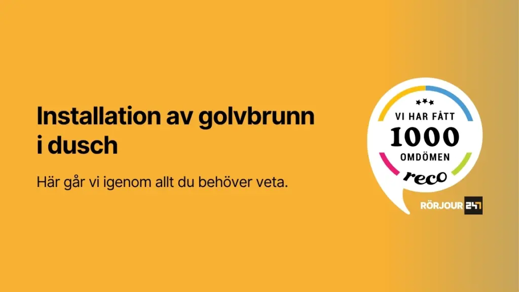 Installation av golvbrunn i dusch