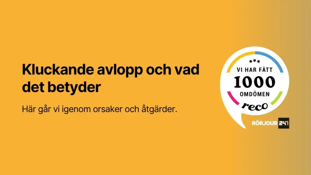 Kluckande avlopp och vad det betyder