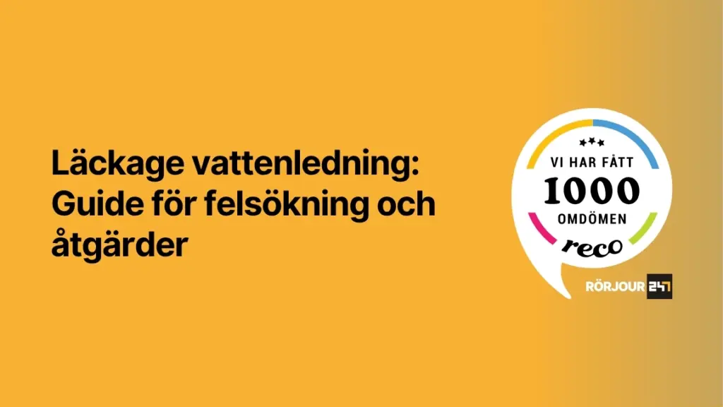 Lackage vattenledning Guide for felsokning och atgarder