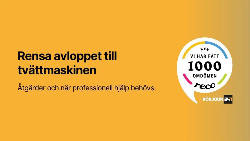 Rensa avloppet till tvattmaskinen