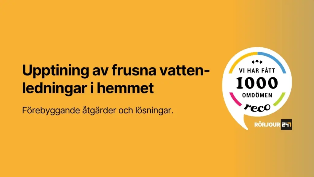 Upptining av frusna vattenledningar i hemmet