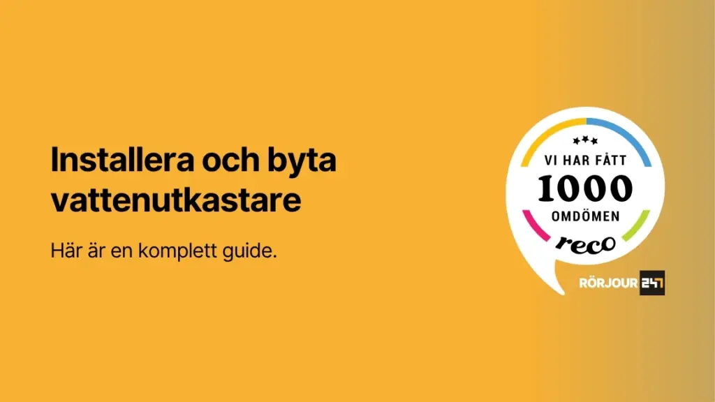 Installera och byta vattenutkastare jpg