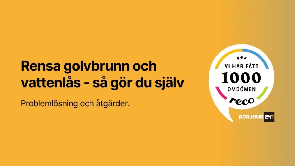 Rensa golvbrunn och vattenlas sa gor du sjalv