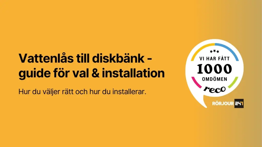 Vattenlas till diskbank guide for val och installation