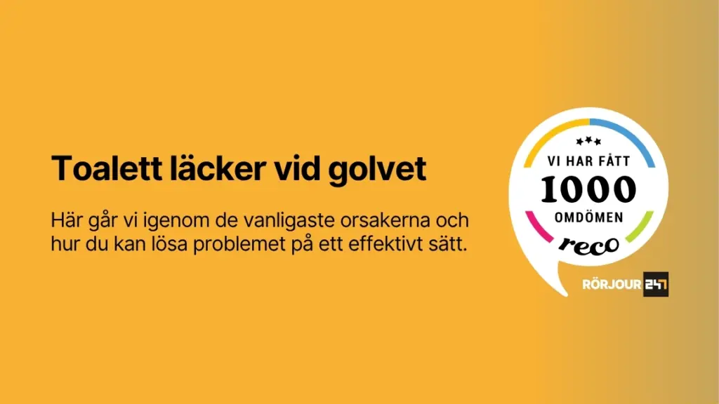Toalett lacker vid golvet
