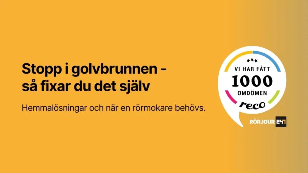 Stopp i golvbrunnen sa fixar du det sjalv