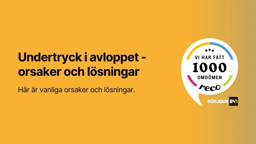 Undetryck i avloppet orsaker och losningar