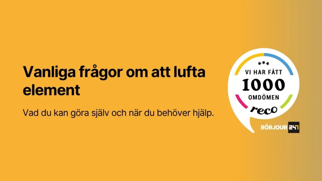 Vanliga fragor om att lufta element