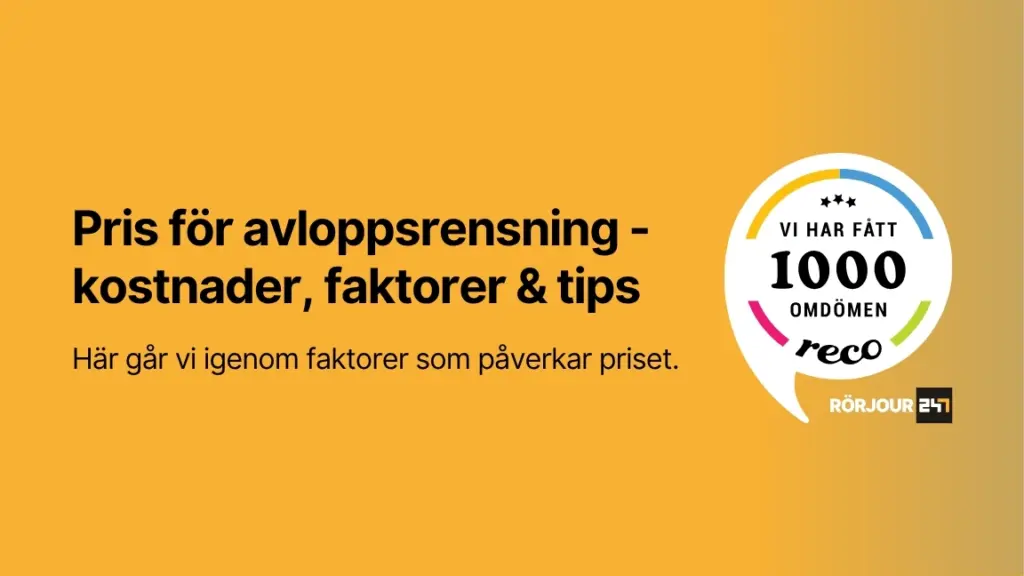 Pris for avloppsrensning kostnader faktorer och tips