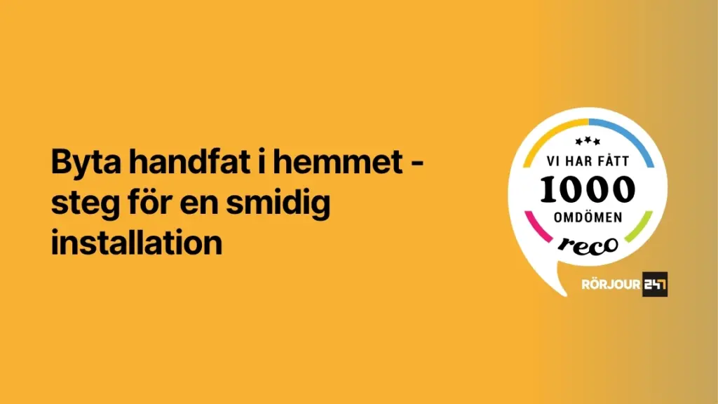 Byta handfat i hemmet steg for en smidig installation