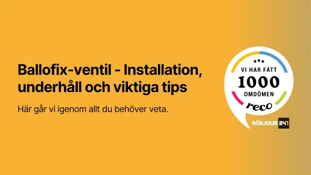 Ballofix ventil Installation underhall och viktiga tips