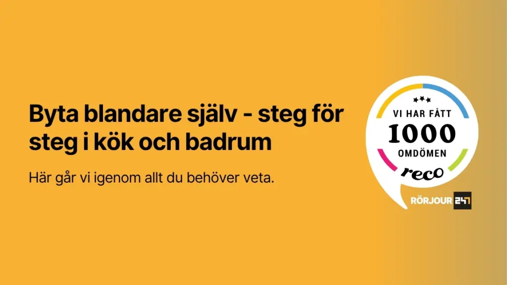 Byta blandare sjalv steg for steg i kok och badrum