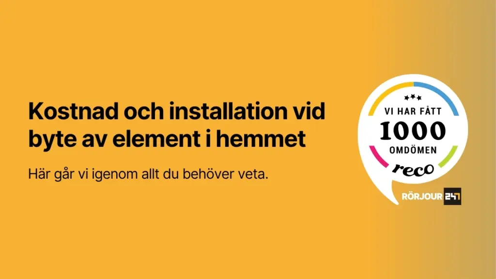 Kostnad och installation vid byte av element i hemmet