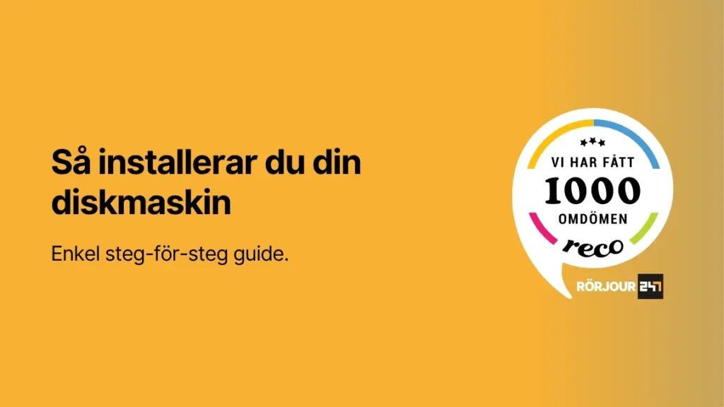 Sa installerar du din diskmaskin