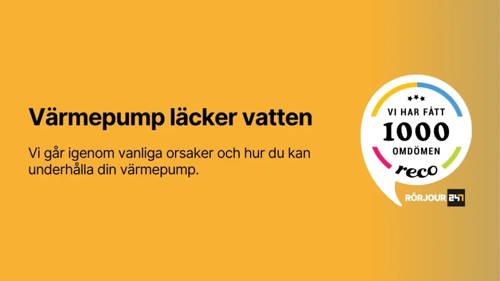 Varmepump lacker vatten