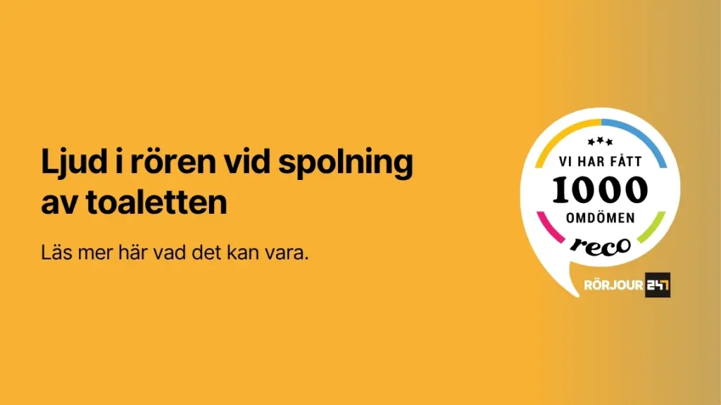 Ljud i roren vid spolning av toaletten