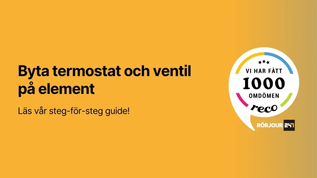 Byta termostat och ventil pa element