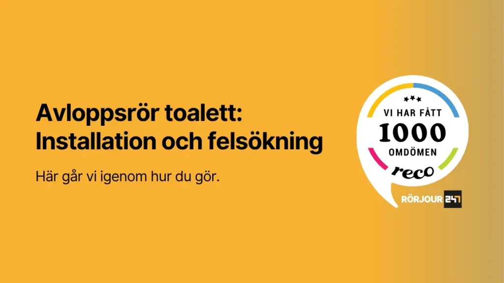 Avloppsror toalett Installation och felsokning