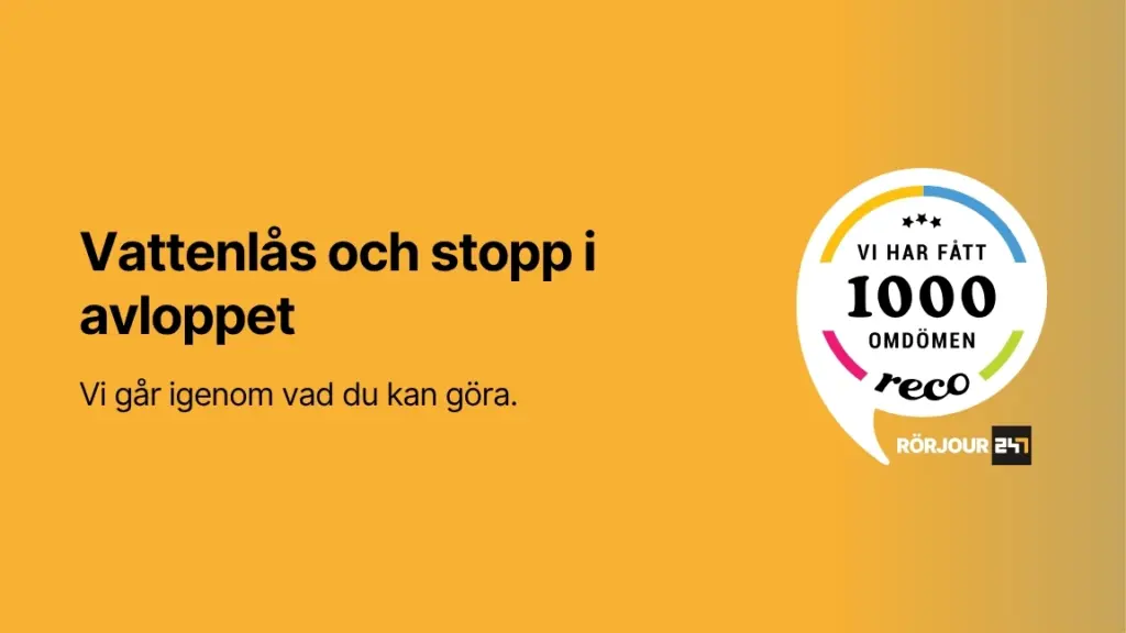 Vattenlas och stopp i avloppet