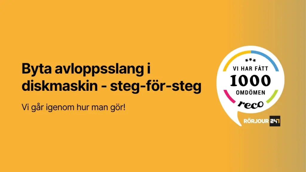 Byta avloppsslang i diskmaskin steg for steg