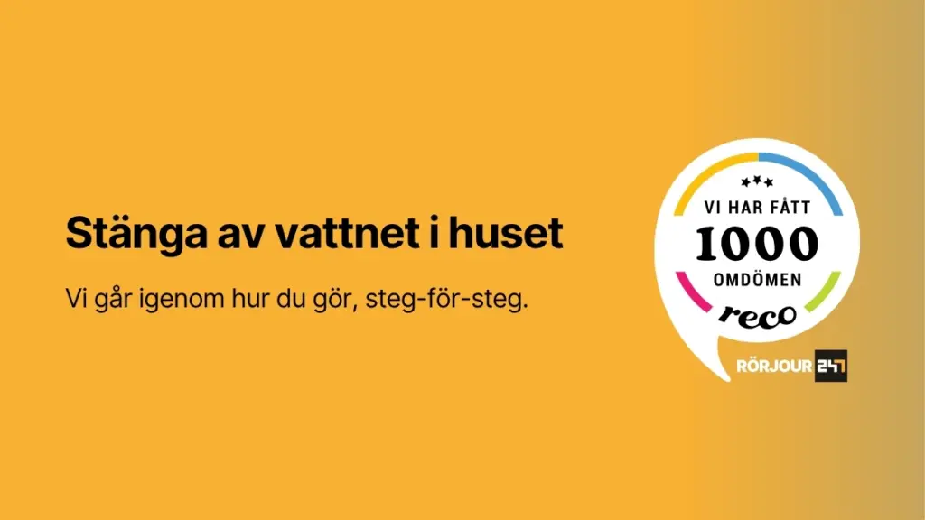 Stanga av vattnet i huset