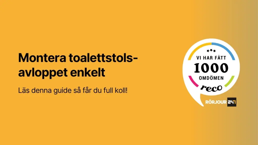 Montera toalettstolsavloppet enkelt