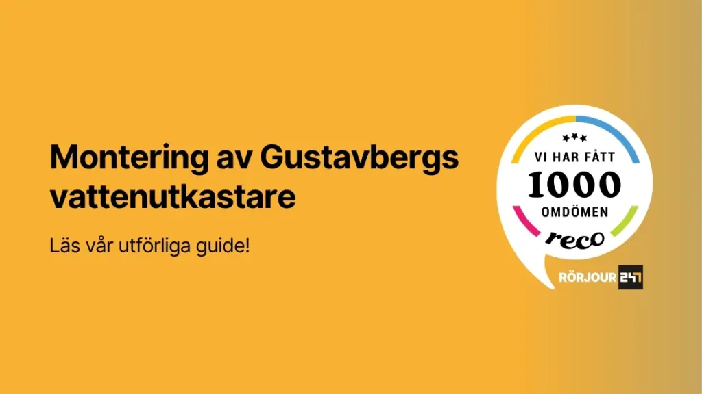 Montering av Gustavbergs vattenutkastare