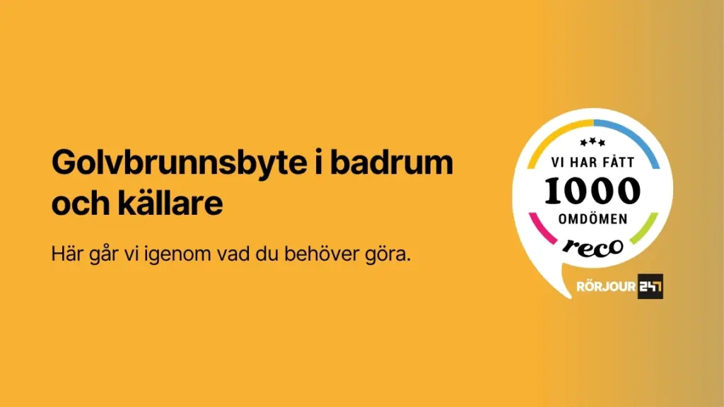 Golvbrunnsbyte i badrum och kallare