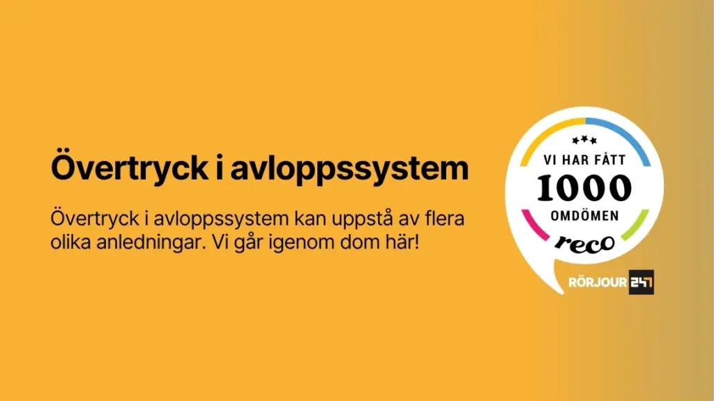 Overtryck i avloppssystem