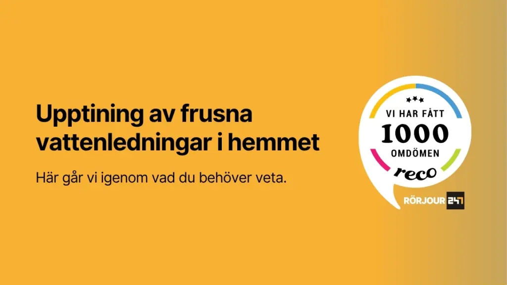 Upptining av frusna vattenledningar i hemmet