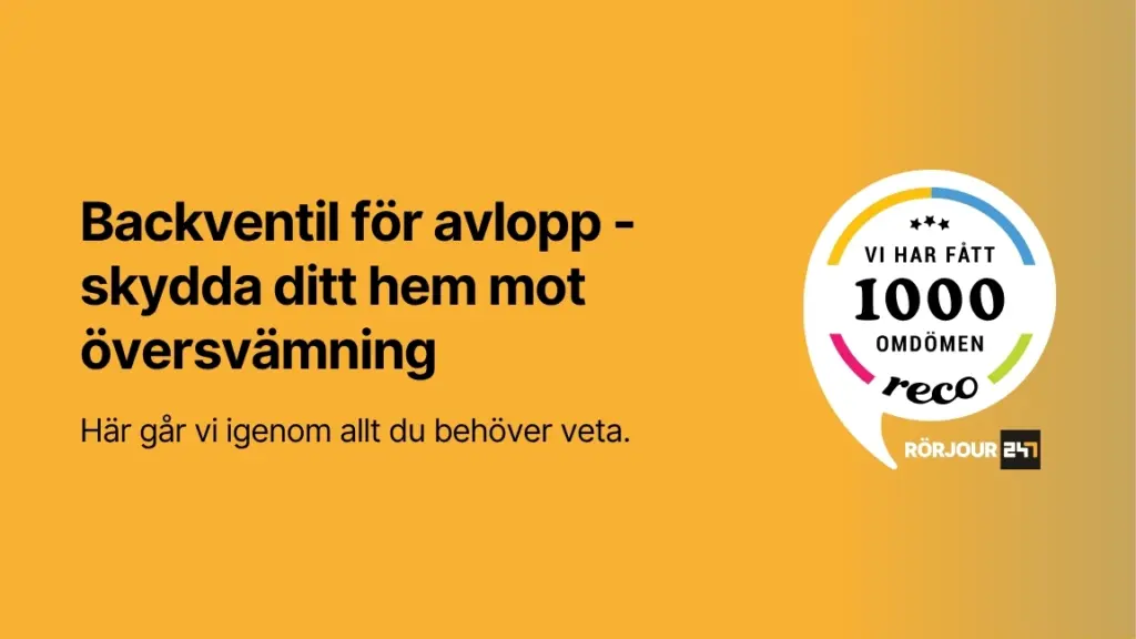 Backventil for avlopp skydda ditt hem mot oversvamning