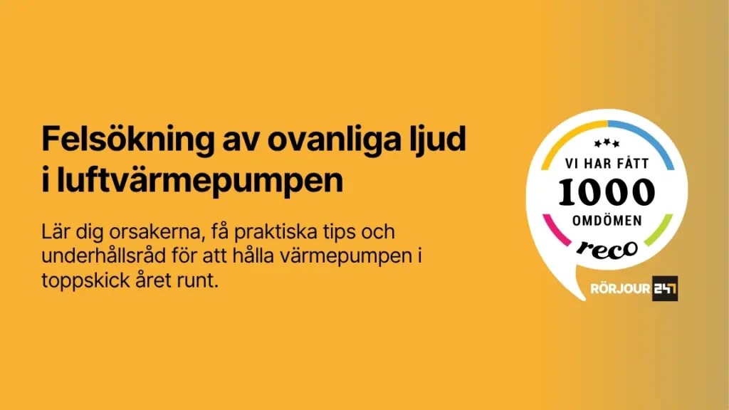 Felsokning av ovanliga ljud i luftvarmepumpen