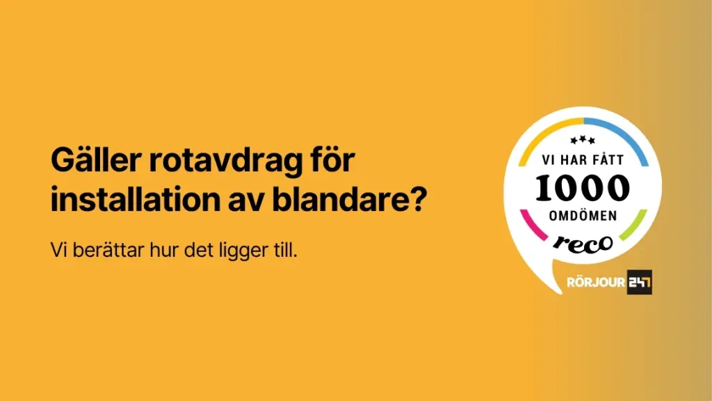 Galler rotavdrag for installation av blandare