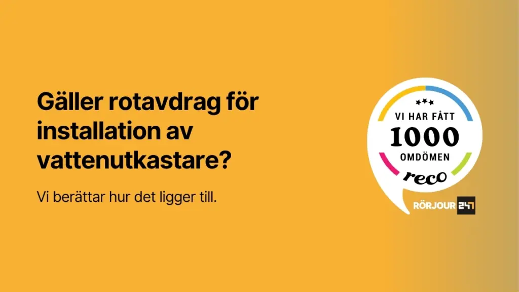 Galler rotavdrag for installation av vattenutkastare