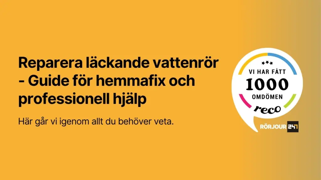 Reparera lackande vattenror Guide for hemmfix och professionell hjalp