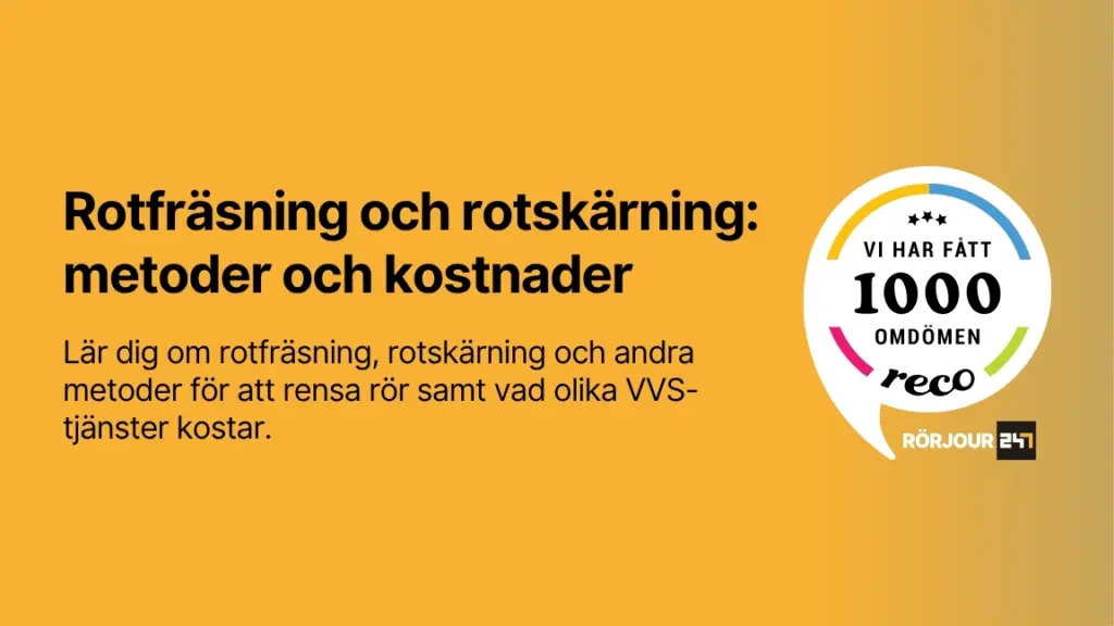 Rotfrasning och rotskarning metoder och kostnader
