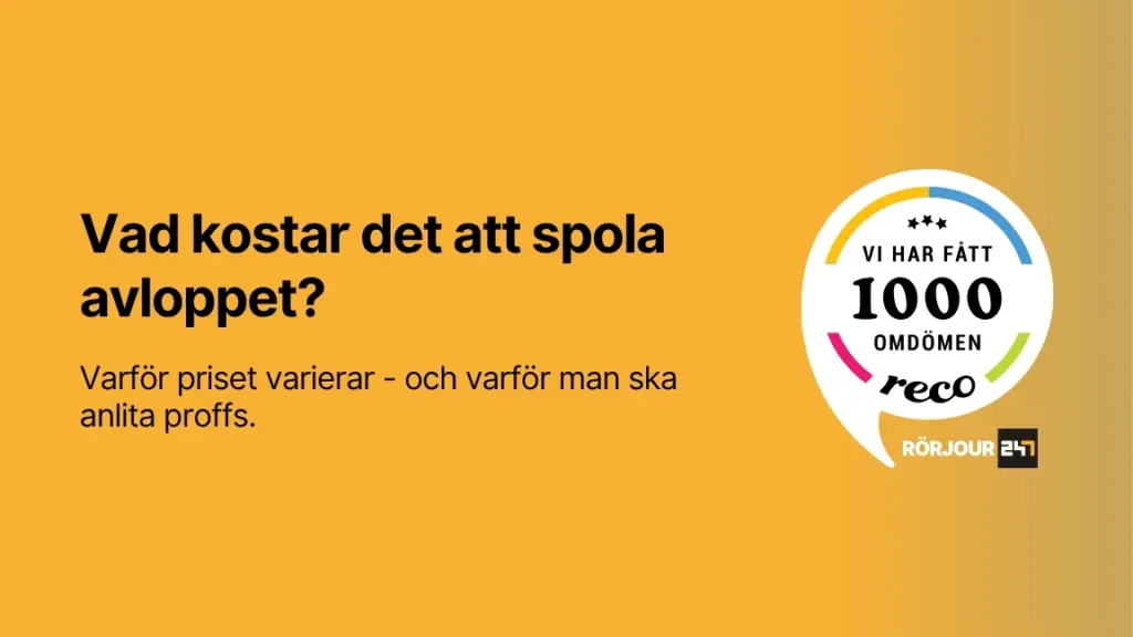 Vad kostar det att spola avloppet