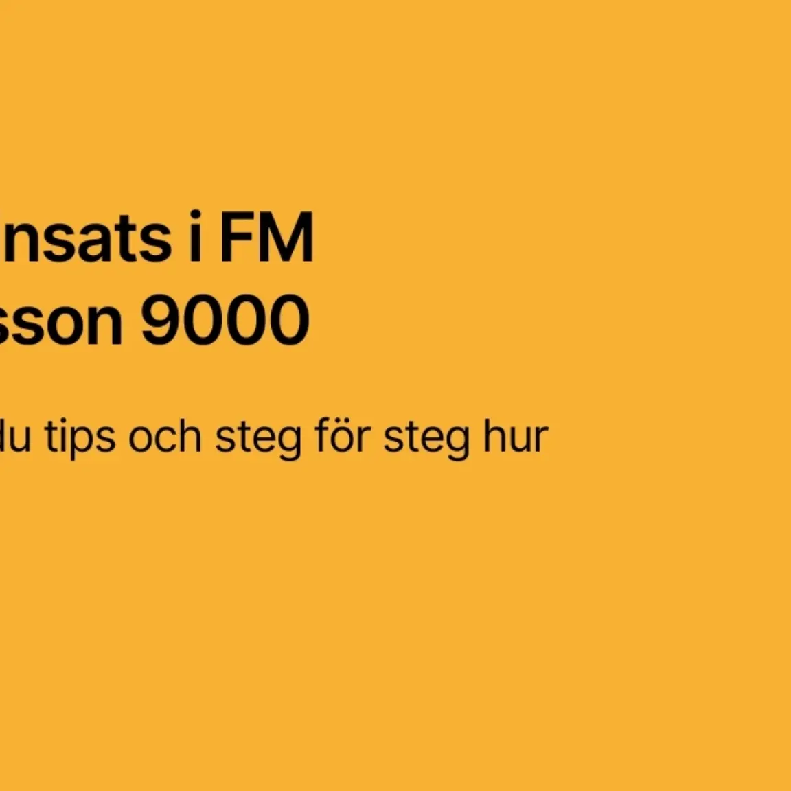 Byta insats i FM Mattsson 9000