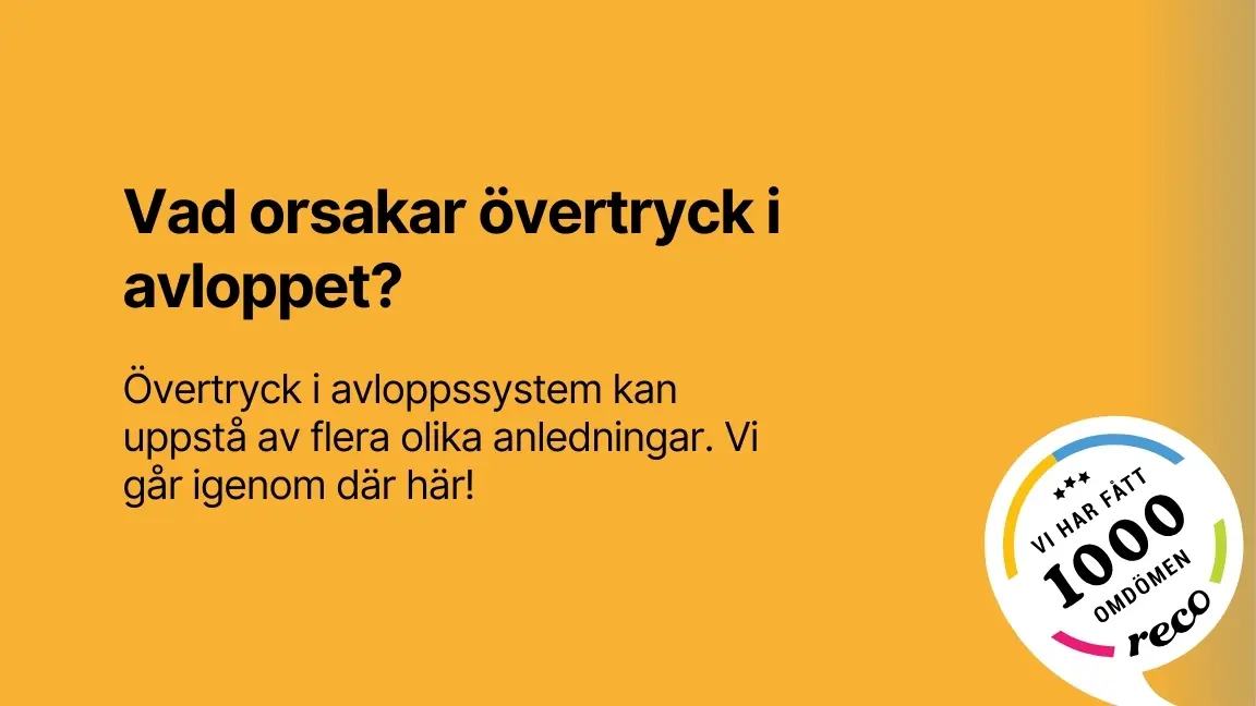 Overtryck i avloppen